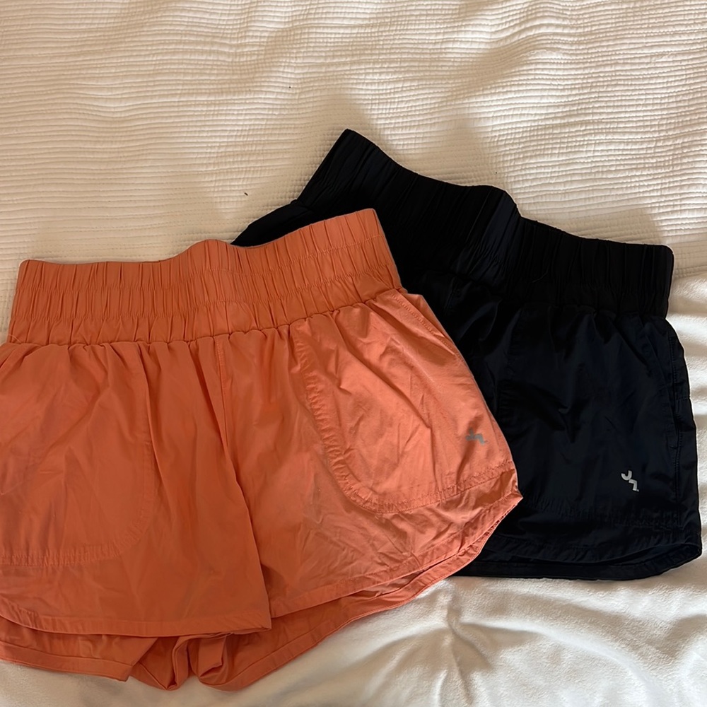 Joy Lab high rise shorts - orange/coral and black